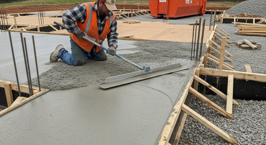 Pouring concrete in Batesville, Arkansas