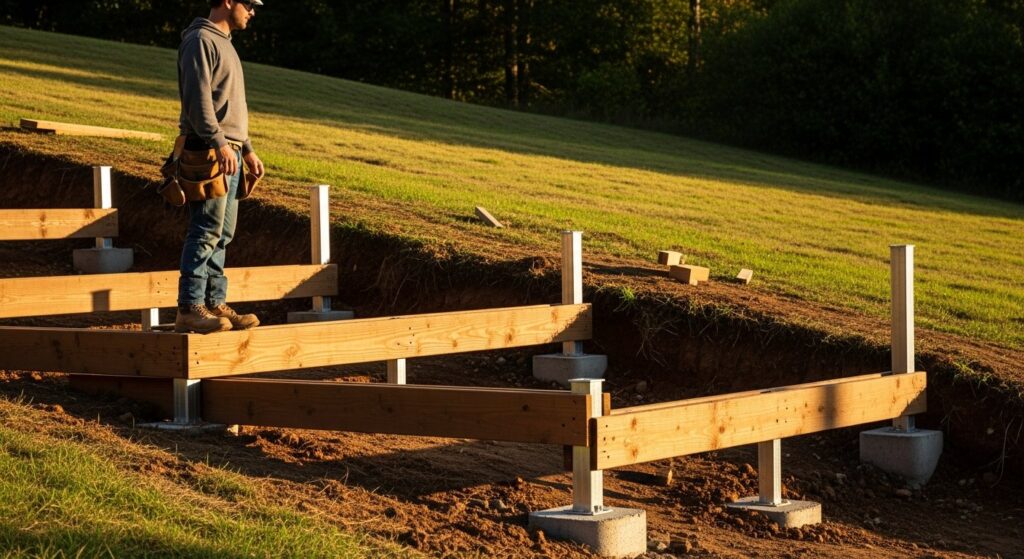 Batesville deck construction for sloped yards contractor