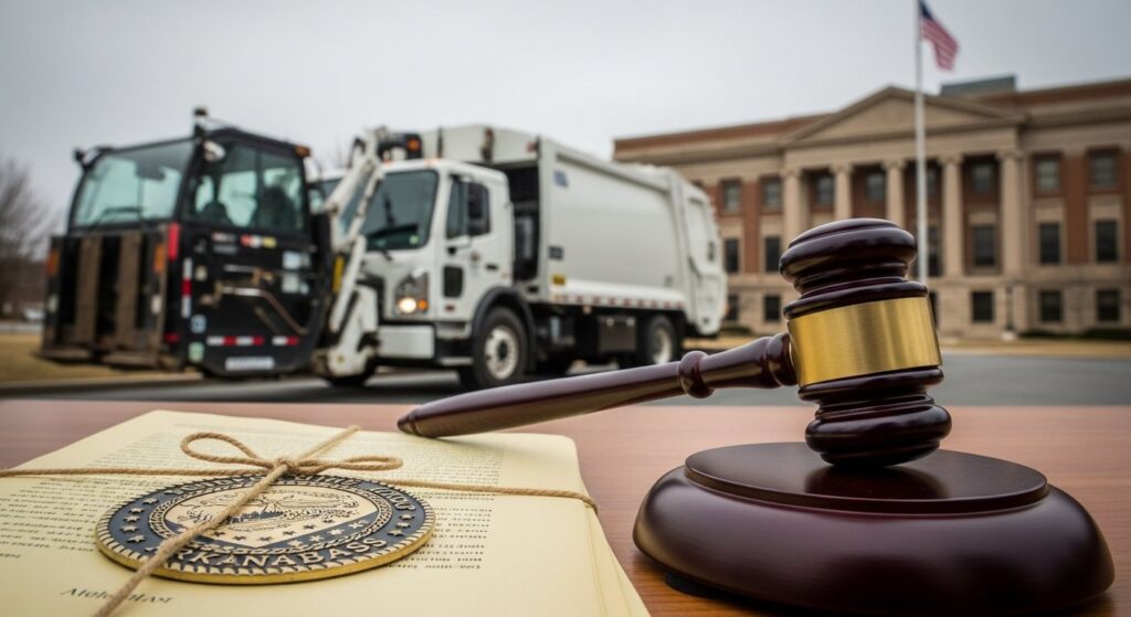 Arkansas Supreme Court exclusive trash contracts ruling dumpster rental
