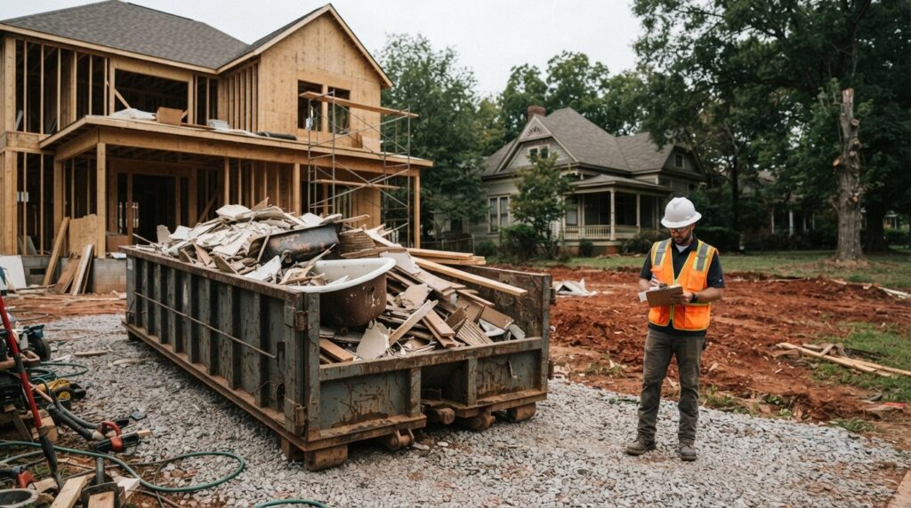 roll off dumpster size guide Batesville residential construction