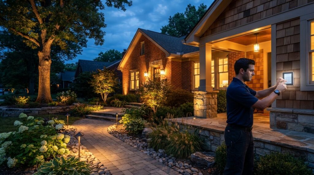 landscape lighting design Batesville homes smart control