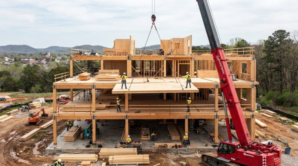 mass timber construction Arkansas commercial buildings