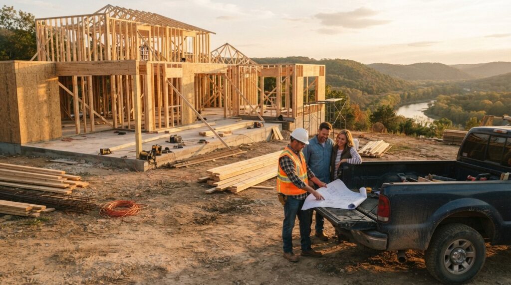 construction loan financing custom home Batesville Arkansas