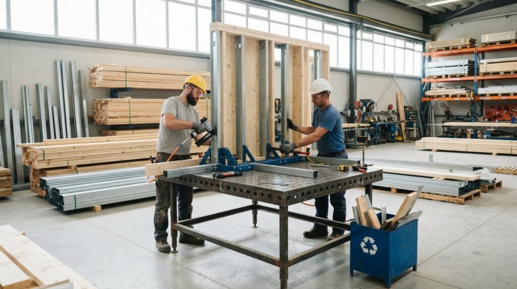 lean construction prefabrication waste reduction Arkansas