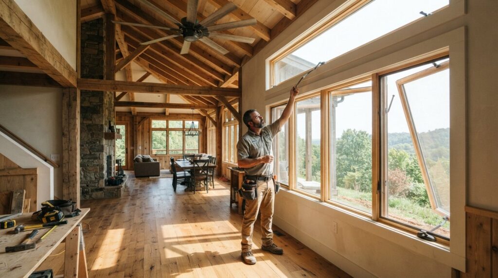 natural light passive ventilation custom home Batesville